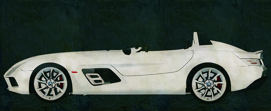 The Mac Laren Mercedes Stirling Moss a sleek design and a myster Painting by Jan Keteleer
