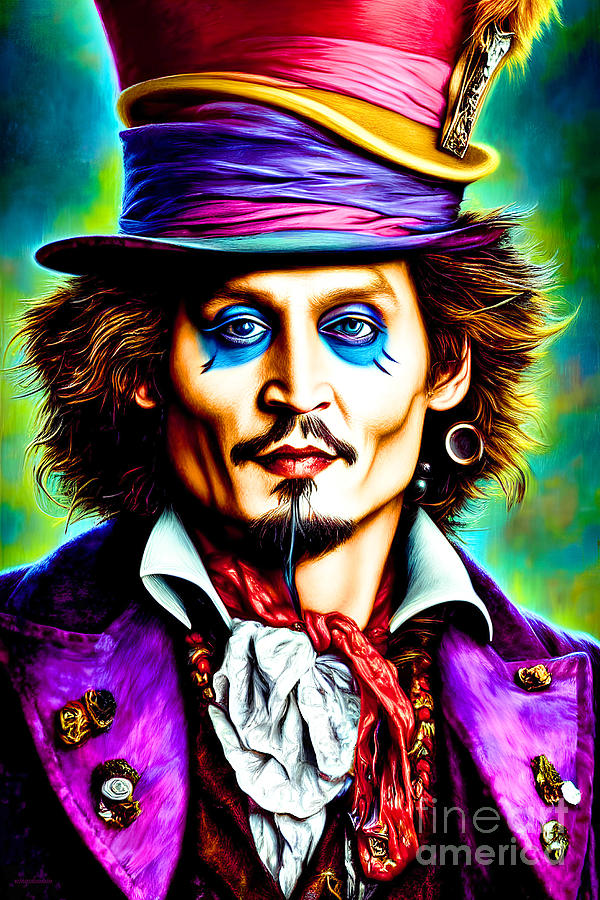 The Mad Hatter 20221109e Mixed Media by Wingsdomain Art and Photography ...