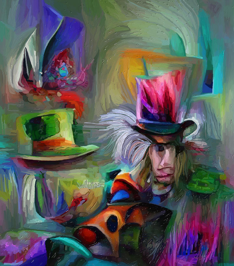 The Mad Hatters Workshop Mixed Media by Ann Leech