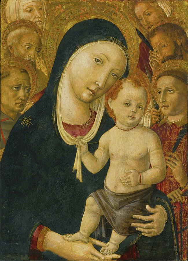 The Madonna And Child With Six Saints Painting By Artistic Panda 