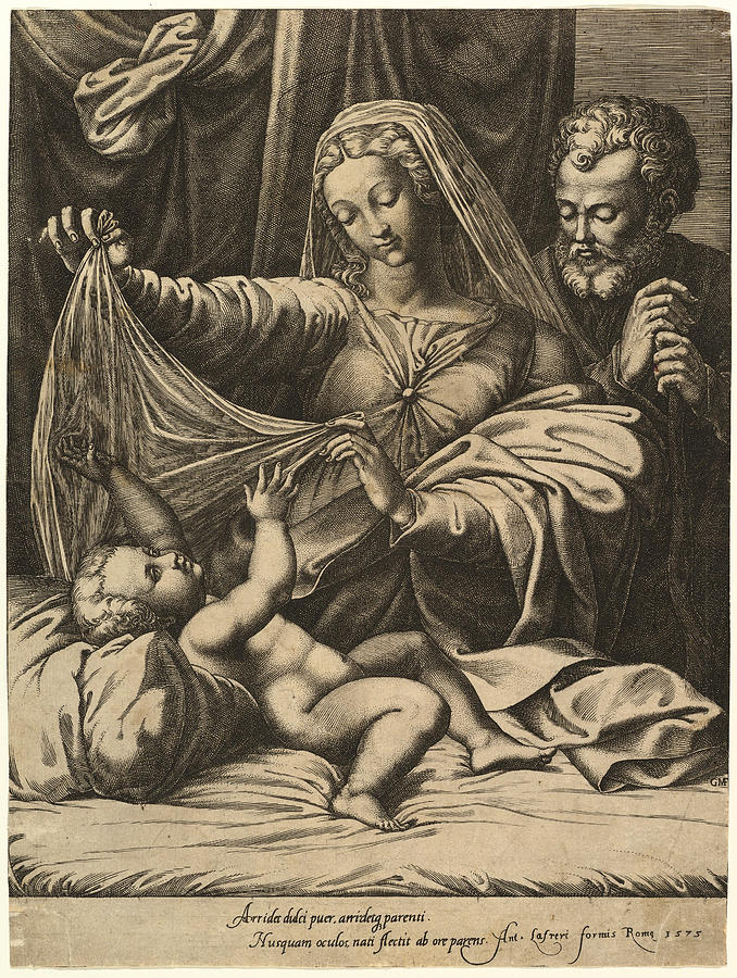 The Madonna of Loreto Drawing by Giorgio Ghisi