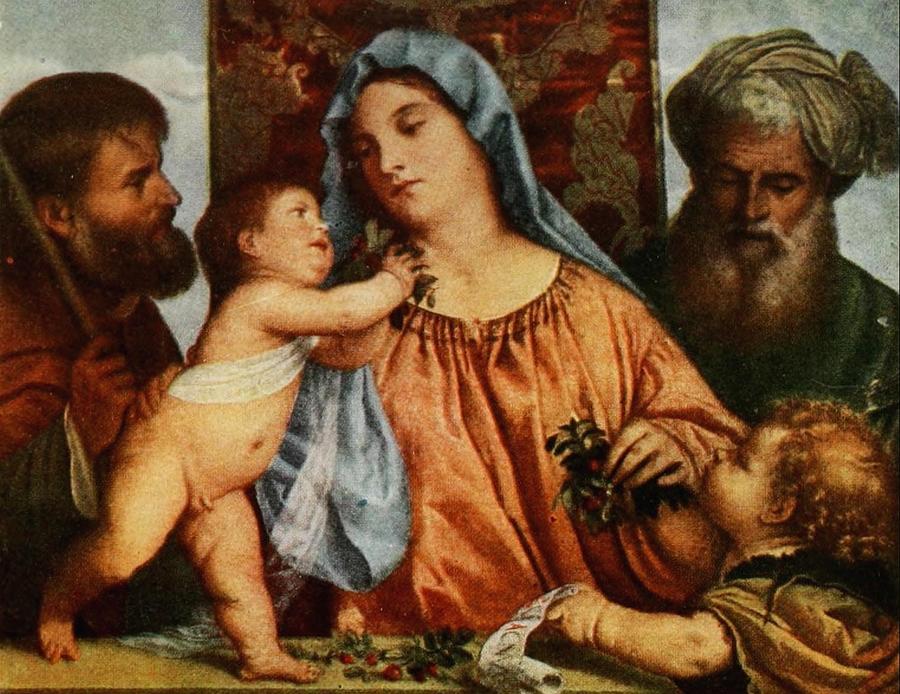 The Madonna of the Cherries Painting by Titian - Fine Art America