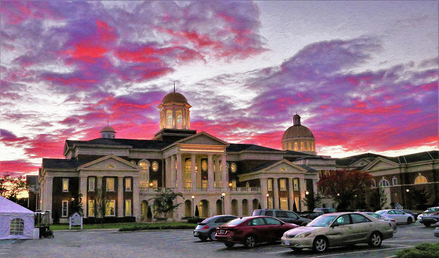 The Magenta Painted Sky Trible Library Photograph