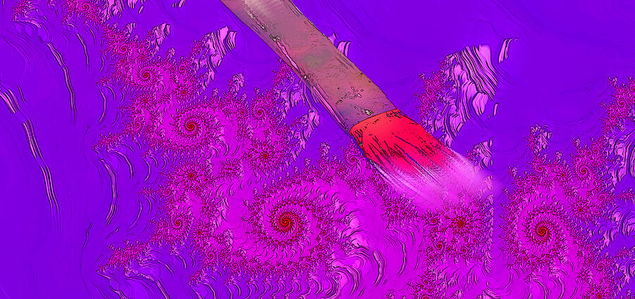The Magic Fractal Paintbrush  Digital Art by Shelli Fitzpatrick