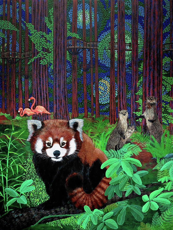 The Magic Of Sequoia Park Zoo Painting by Cory Calantropio