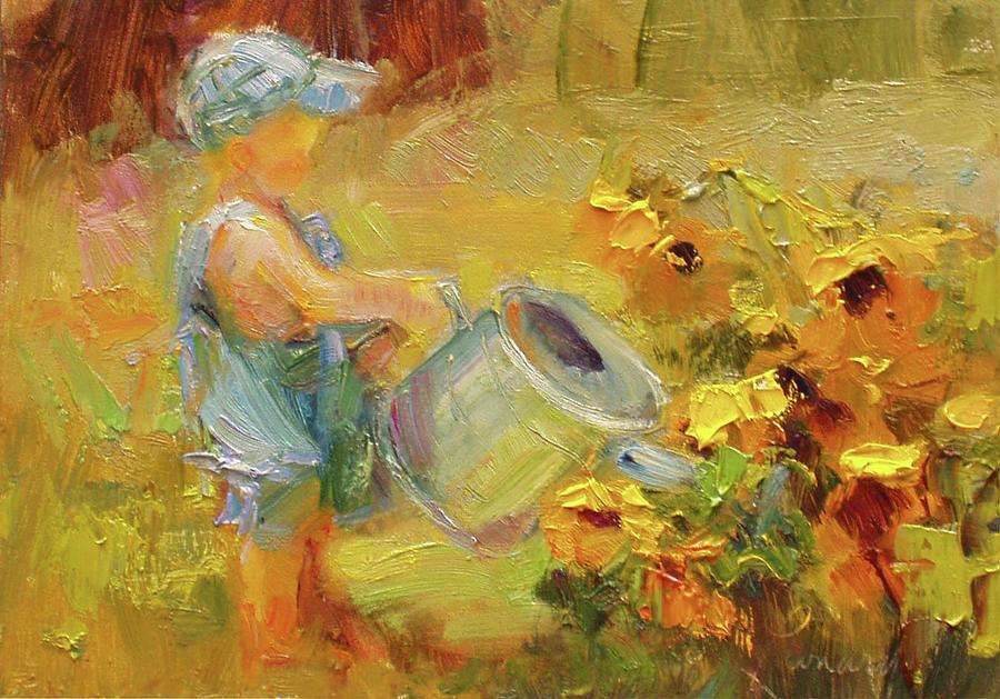 The Magic of Sunflowers Painting by Diane Leonard