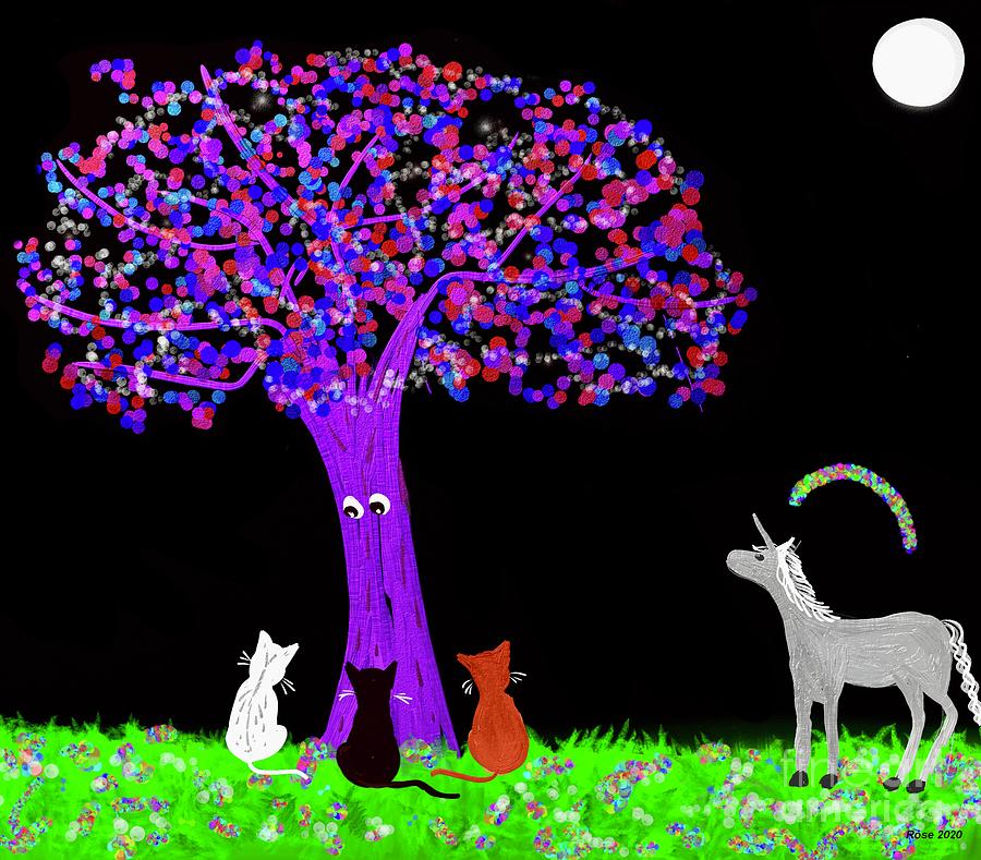 The magic tree  Digital Art by Elaine Hayward
