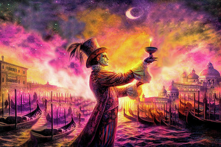 The Magician of Venice Digital Art by Lisa Yount