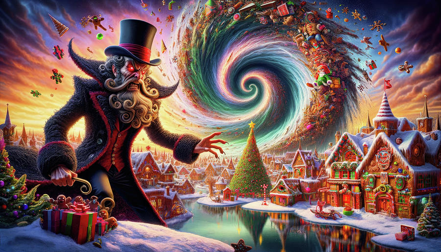 The Magicians Festive Cyclone Digital Art by Bill and Linda Tiepelman