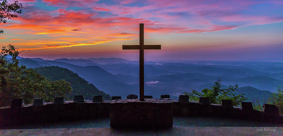 The Magnificent Cross 7 Pretty Place Chapel Greenville SC Panorama Overlook Landscape Art Photograph by Reid Callaway