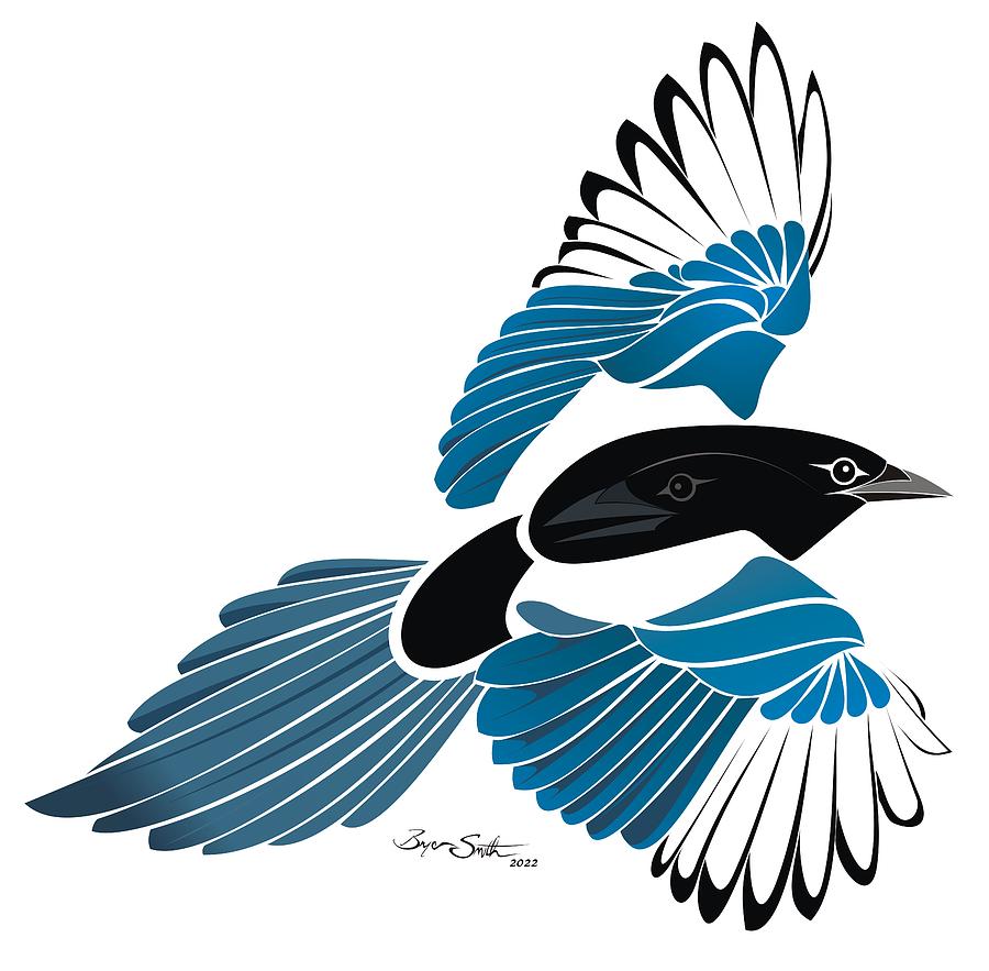 The Magpie Digital Art by Bryan Smith