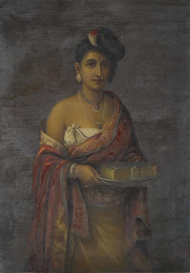 The Maharani of Travancore Painting by Raja Ravi Varma