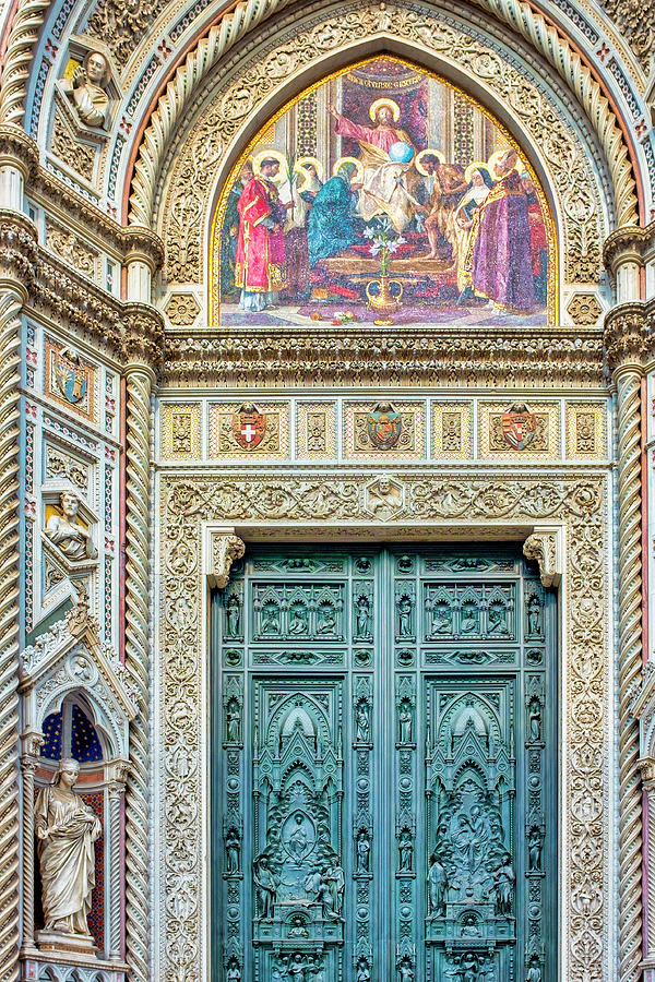The main portal of the Duomo di Firenze  Photograph by Fabrizio Troiani