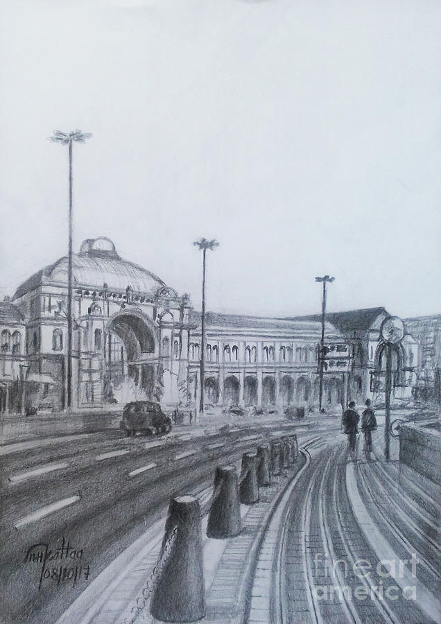 The main railway station - Nuremberg Drawing by Mohammad Hayssam Kattaa ...