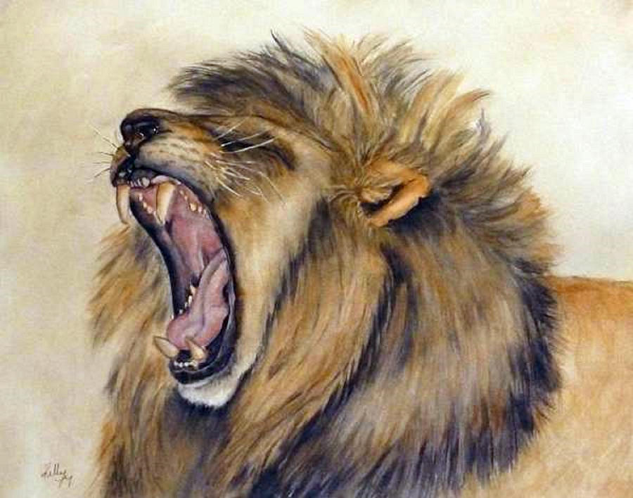 The Majestic Roar Painting by Kelly Mills