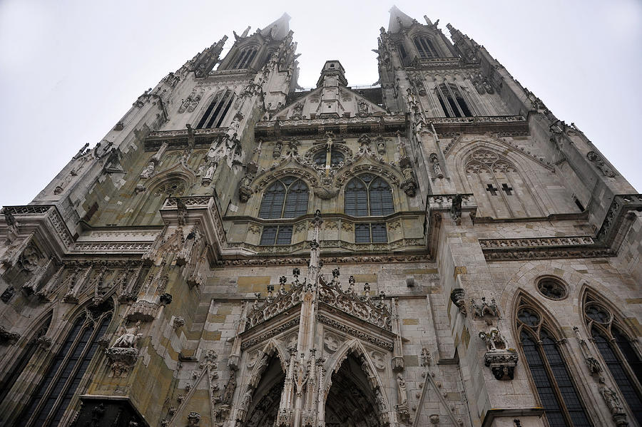 The Majesty of St Peters Cathedral in Regensburg Germany Photograph by James C Richardson