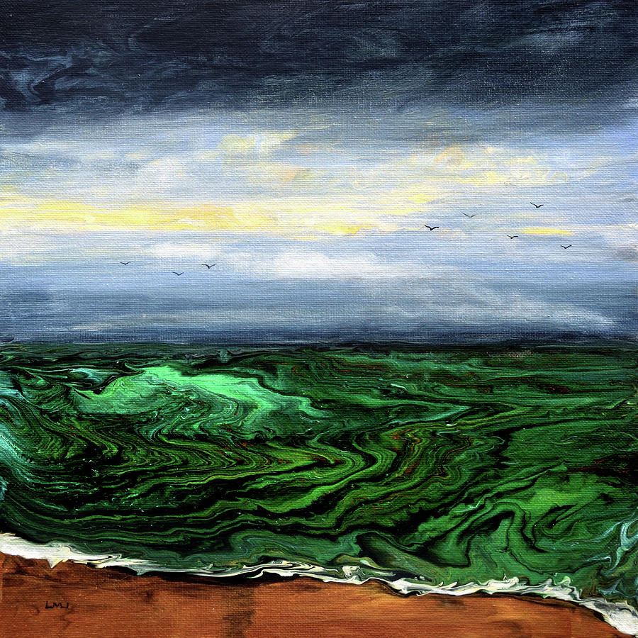 The Malachite Sea Painting by Laura Iverson