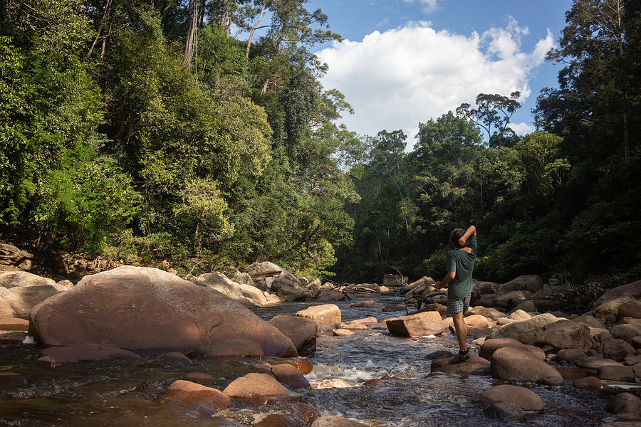 The Maliau River in Maliau wild tropical jungle, Borneo Photograph by Vyacheslav Argenberg