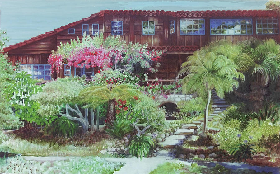 The Malibu House Painting by DianaWright Troxell