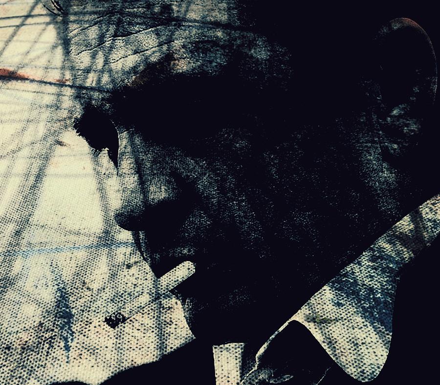 The Man Comes Around - Johnny Cash Mixed Media by Paul Lovering