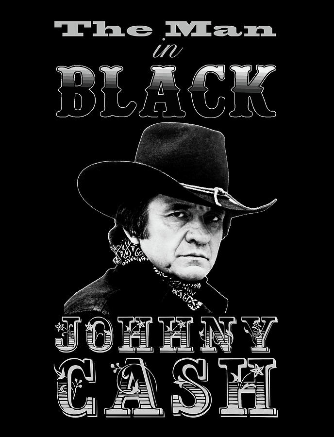 The Man In Black Johnny Cash Mixed Media By Dan Avenell   The Man In Black Johnny Cash Dan Avenell 