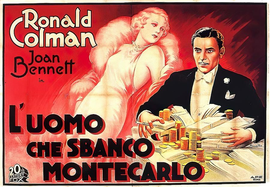 the Man Who Broke The Bank At Monte Carlo, 1935 Mixed Media
