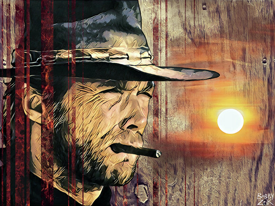 Clint Eastwood Painting - The Man With No Name by Bobby Zeik
