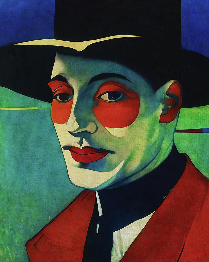 The man with the red eyes Digital Art by Jan Keteleer