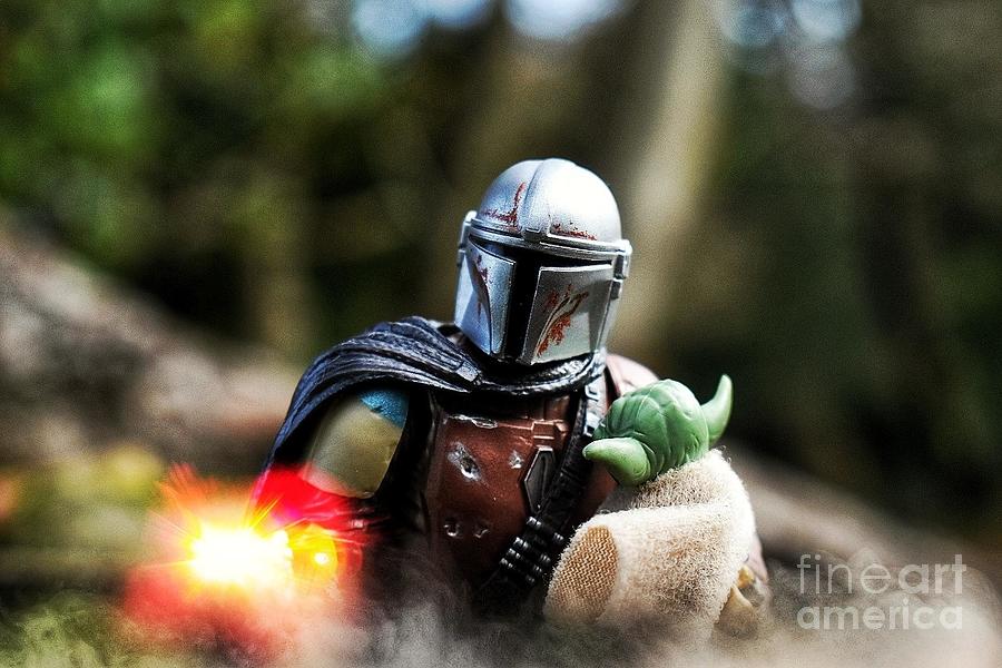 The Mandalorian and Grogu Photograph by Charles Loble-Dott - Fine Art ...