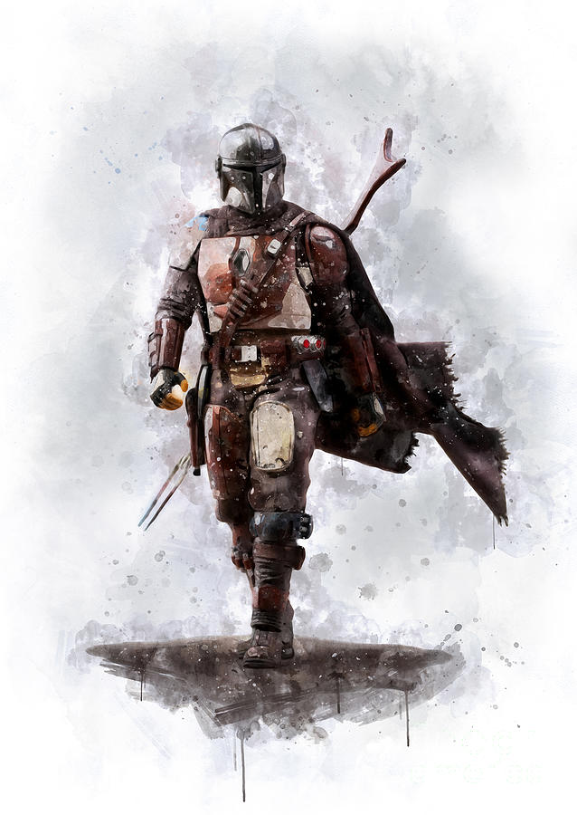 The Mandalorian Watercolor Painting By Poparts Pet Fine Art America