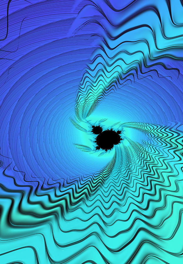 The Mandelbrot Vibe Fractal Abstract In Blues Digital Art