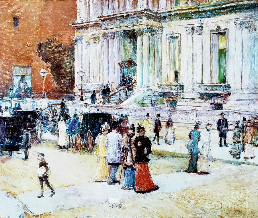 The Manhatten Club by Childe Hassam 1891 Painting by Childe Hassam