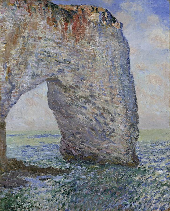 Claude Monet Painting - The Manneporte near Etretat  #3 by Claude Monet