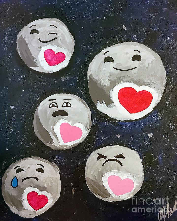 The Many Faces of Planet Pluto Painting by Elena Pratt