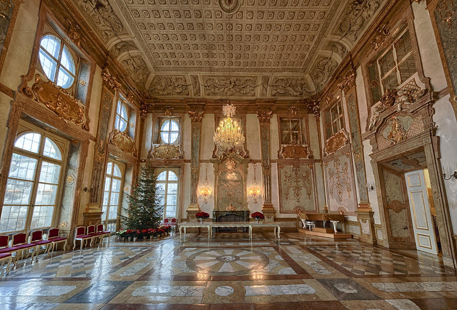 The Marble Hall in the Mirabell Photograph by Copyright by Laszlo Szirtesi