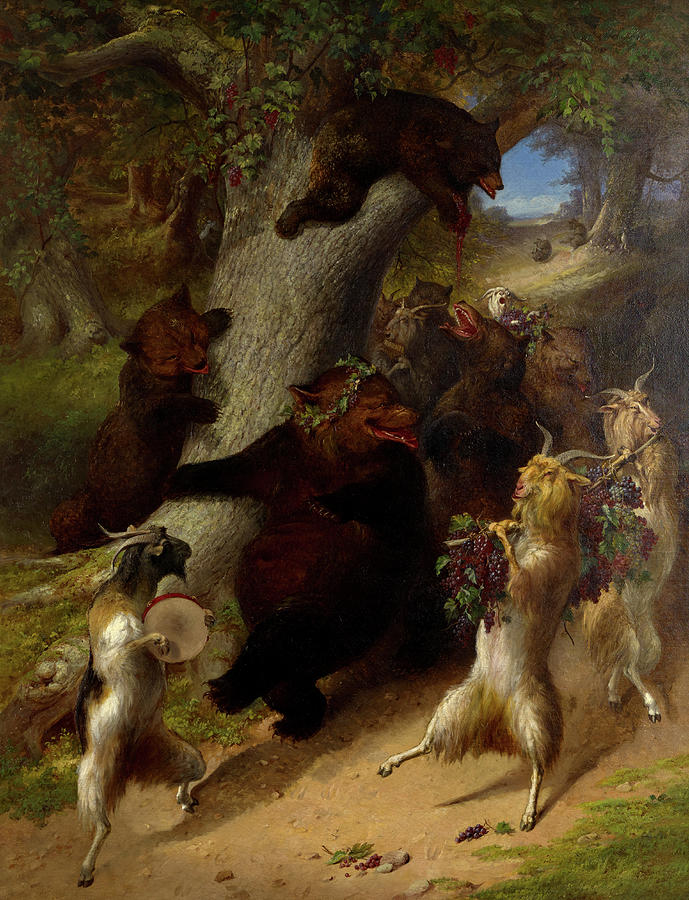 Wine Painting - The March of Silenus by William Holbrook Beard