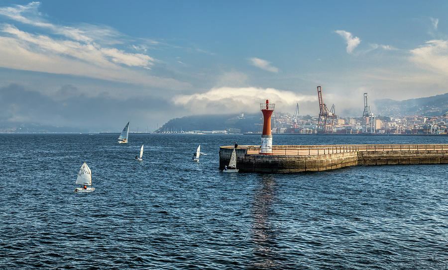 The marina of Vigo Photograph by Micah Offman