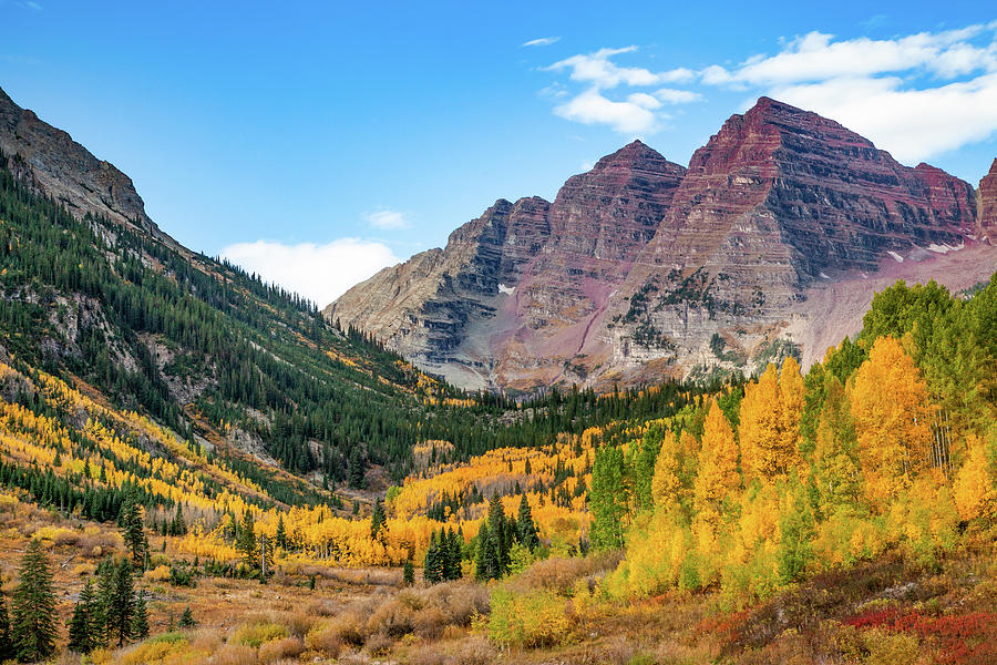 The Maroon Bells Photograph by Lon Dittrick