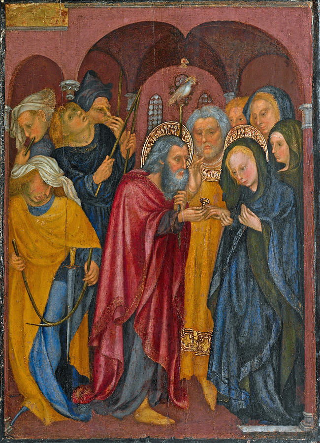 The Marriage of the Virgin Painting by Michelino Molinari da Besozzo
