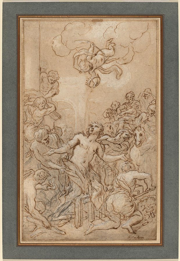 The Martyrdom of Saint Lawrence Drawing by Daniel Seiter - Fine Art America