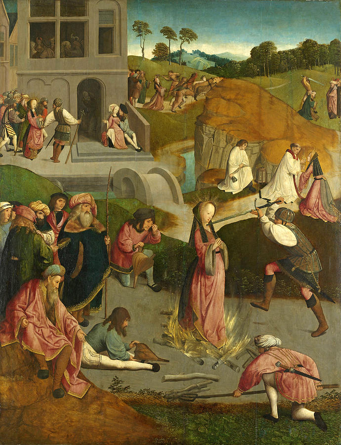 The Martyrdom of Saint Lucy Painting by Master of the Figdor Deposition
