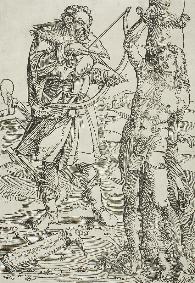 The Martyrdom of Saint Sebastian Relief by Hans Baldung Grien
