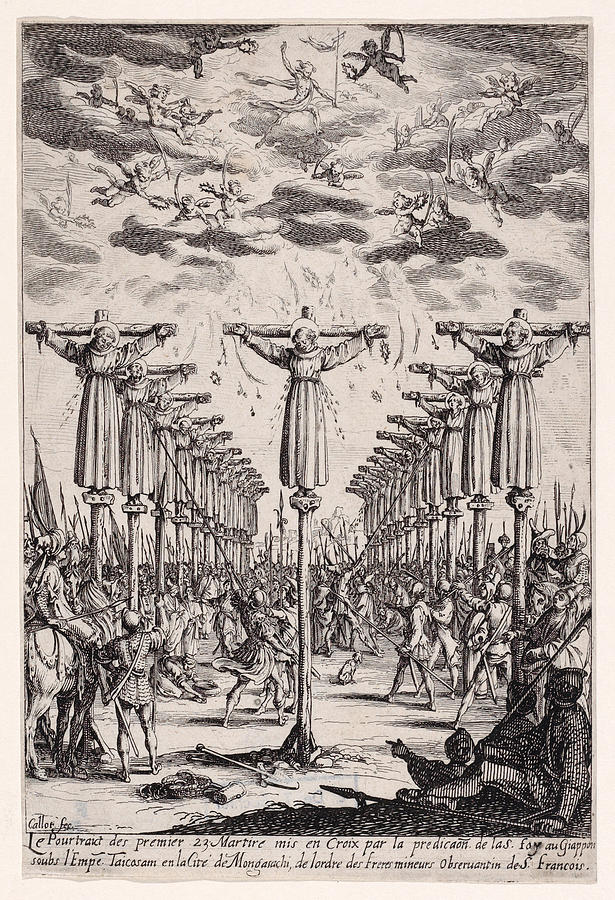 The Martyrs of Japan Drawing by Jacques Callot