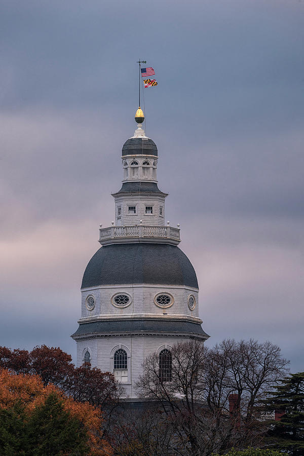 The Maryland State House Photograph by Robert Fawcett
