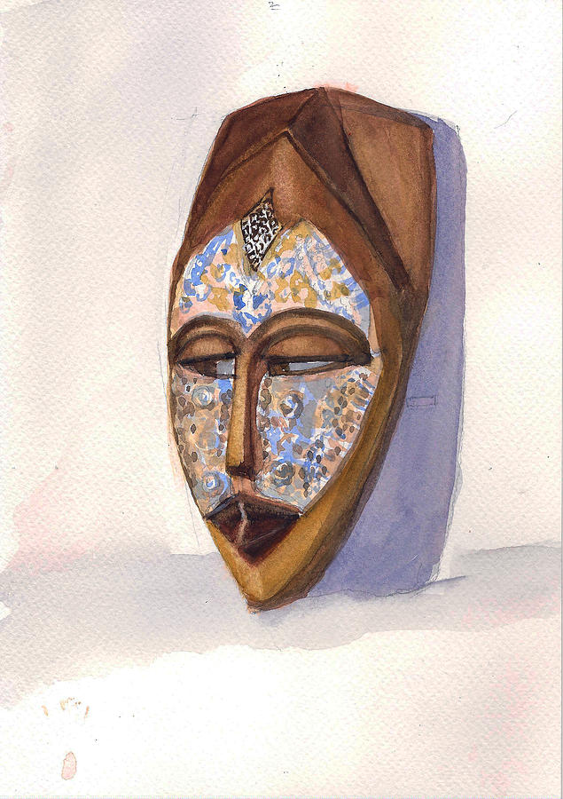 The Mask Painting by Asha Sudhaker Shenoy
