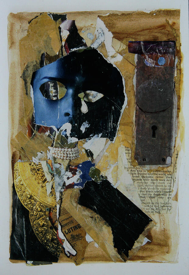The Mask - Escaped series, #II Mixed Media by Morri Sims