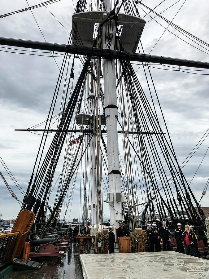 The Mast and Rigging on the USS Constitution Photograph by William E ...