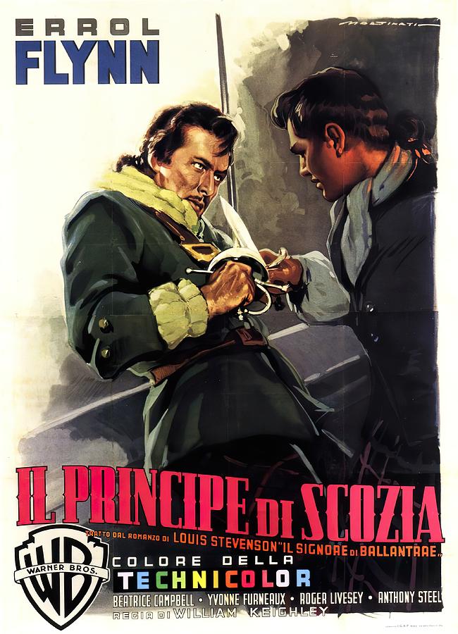 The Master of Ballantrae, 1953 - art by Luigi Martinati Mixed Media by Movie World Posters