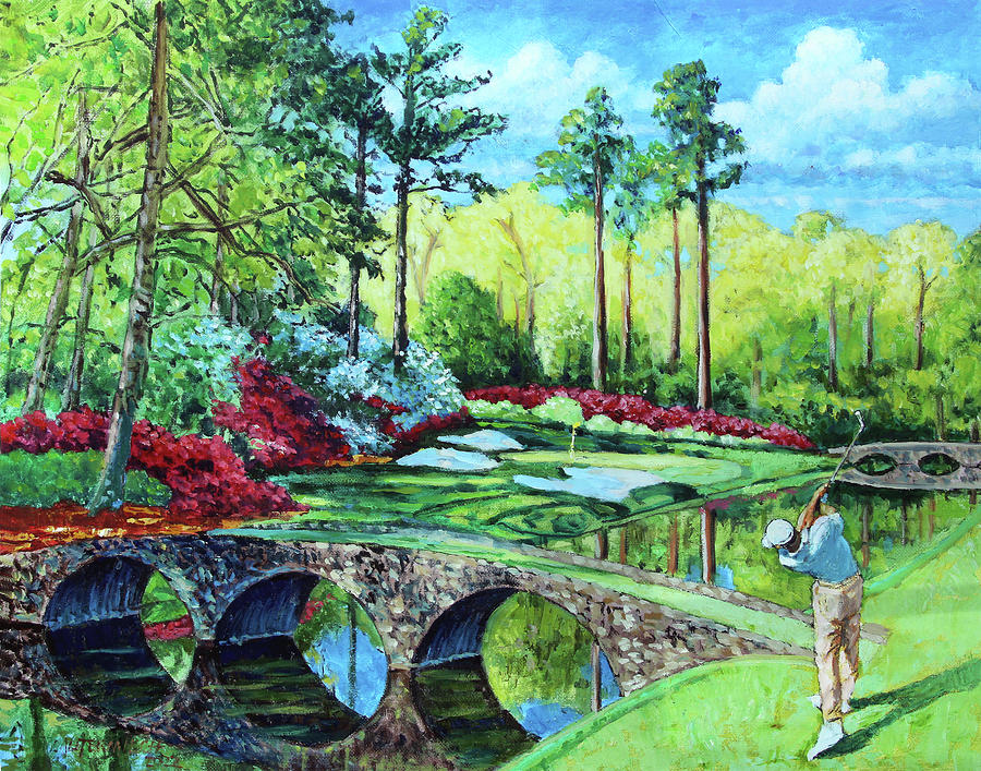 The Masters Hole 12 Painting by John Lautermilch