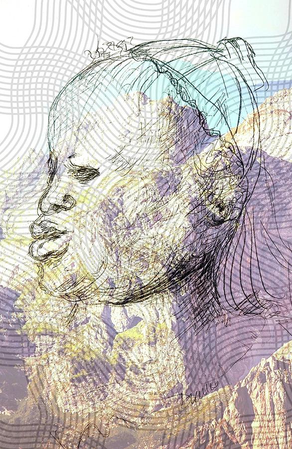 The Masters of Graffiti - da Vinci - African woman Mixed Media by ...